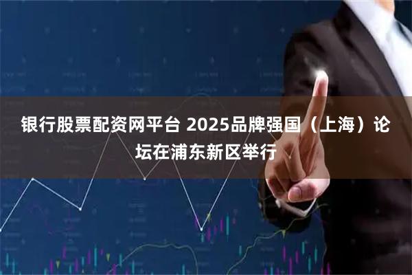 银行股票配资网平台 2025品牌强国（上海）论坛在浦东新区举行