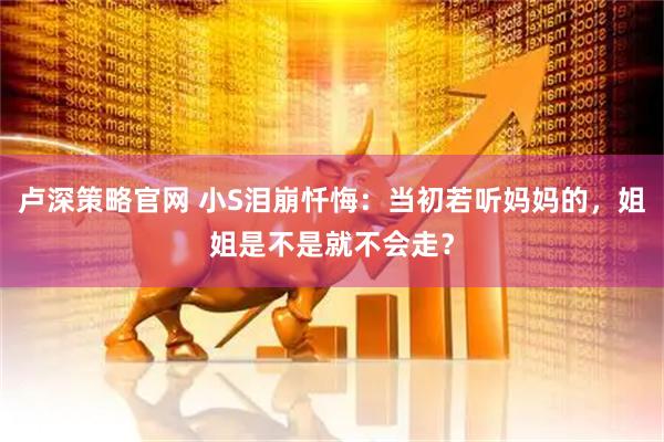 卢深策略官网 小S泪崩忏悔：当初若听妈妈的，姐姐是不是就不会走？